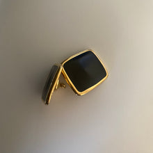 Load image into Gallery viewer, 1980/90s Vintage Gold and Black Tone Monet Earrings
