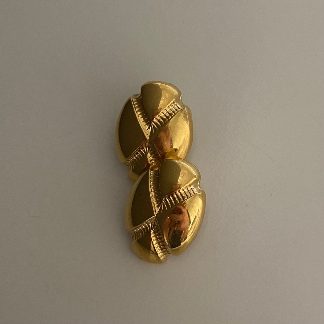 1980/90s Vintage Gold Tone Monet Oval Earrings