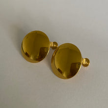 Load image into Gallery viewer, Gold Tone Round Earrings
