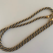 Load image into Gallery viewer, 1980/90s Vintage Trifari Gold Tone and Black Rope Twist Chain
