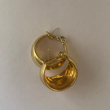 Load image into Gallery viewer, 1980s/1990s Vintage Monet Gold Tone Wide Hoops
