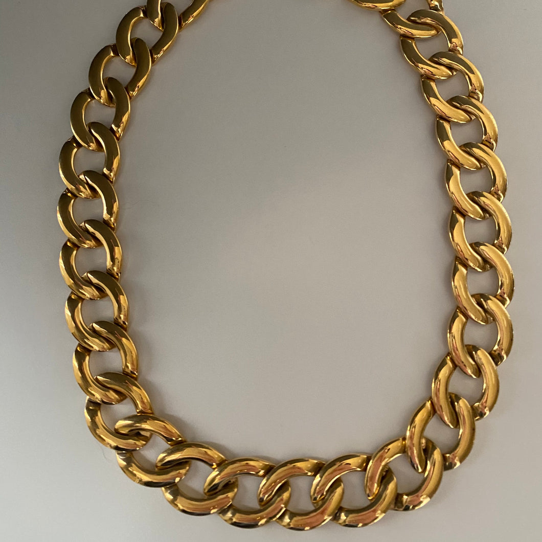 1980s Vintage Napier Gold Tone Link Chain