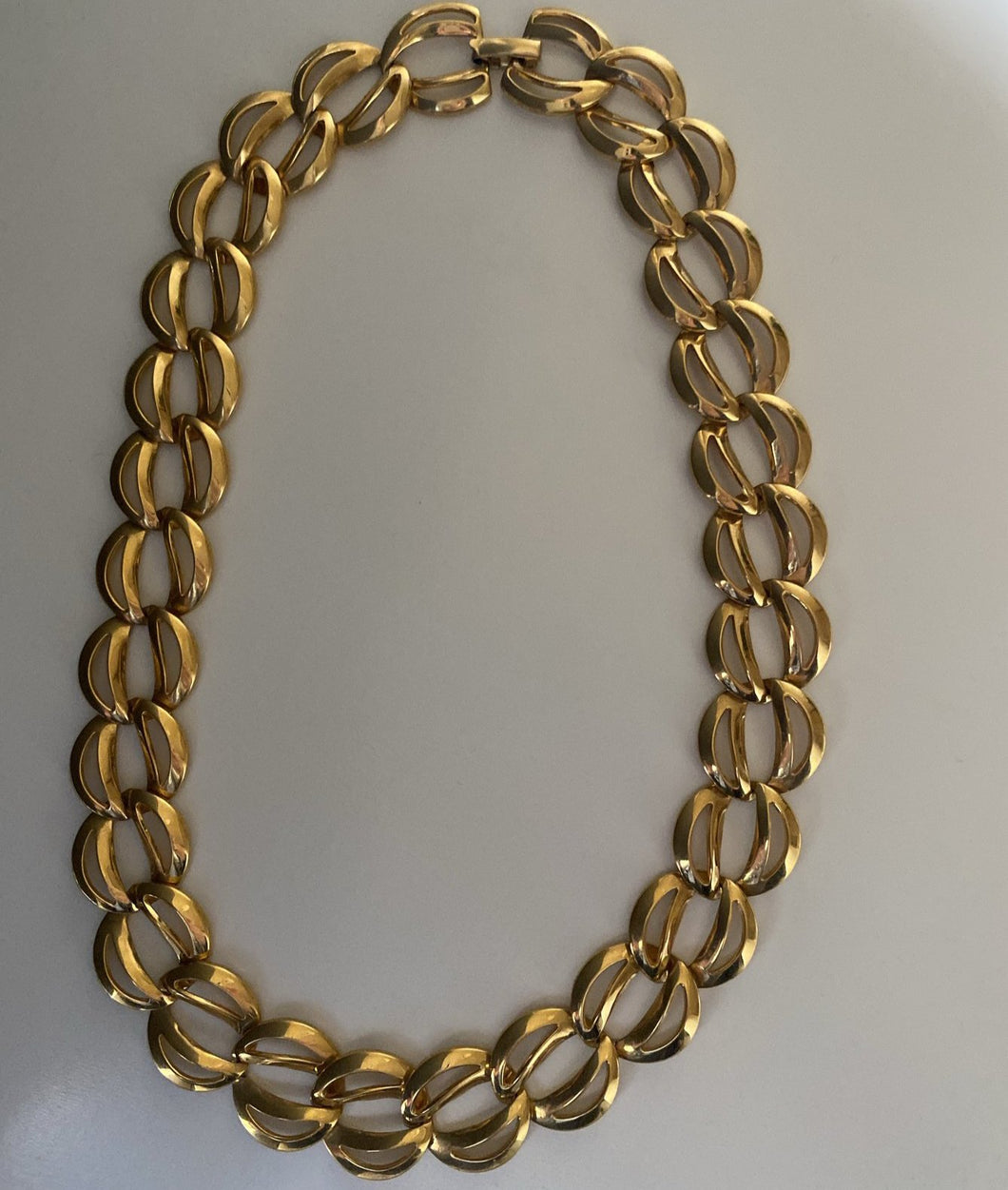 1980s Vintage Napier Gold Tone Double Link Chain
