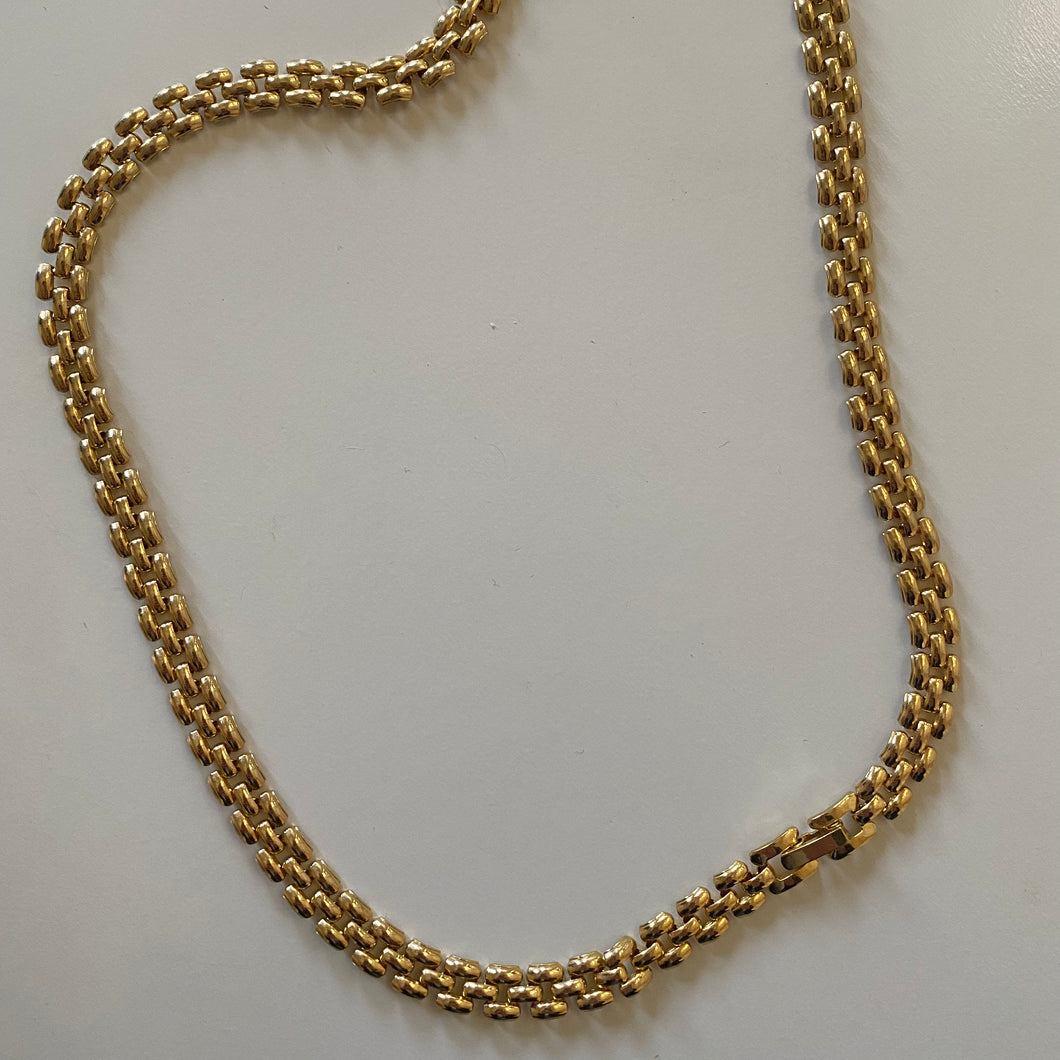 Thin Gold Tone Panther Chain